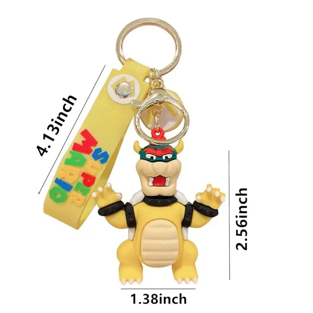Bowser Super Mario Figure Keychain Strap Bag Charm